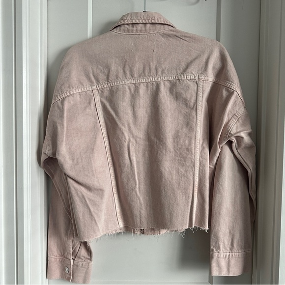 MANGO Oversized Washed Denim Jacket - Size M - Picture 3 of 4